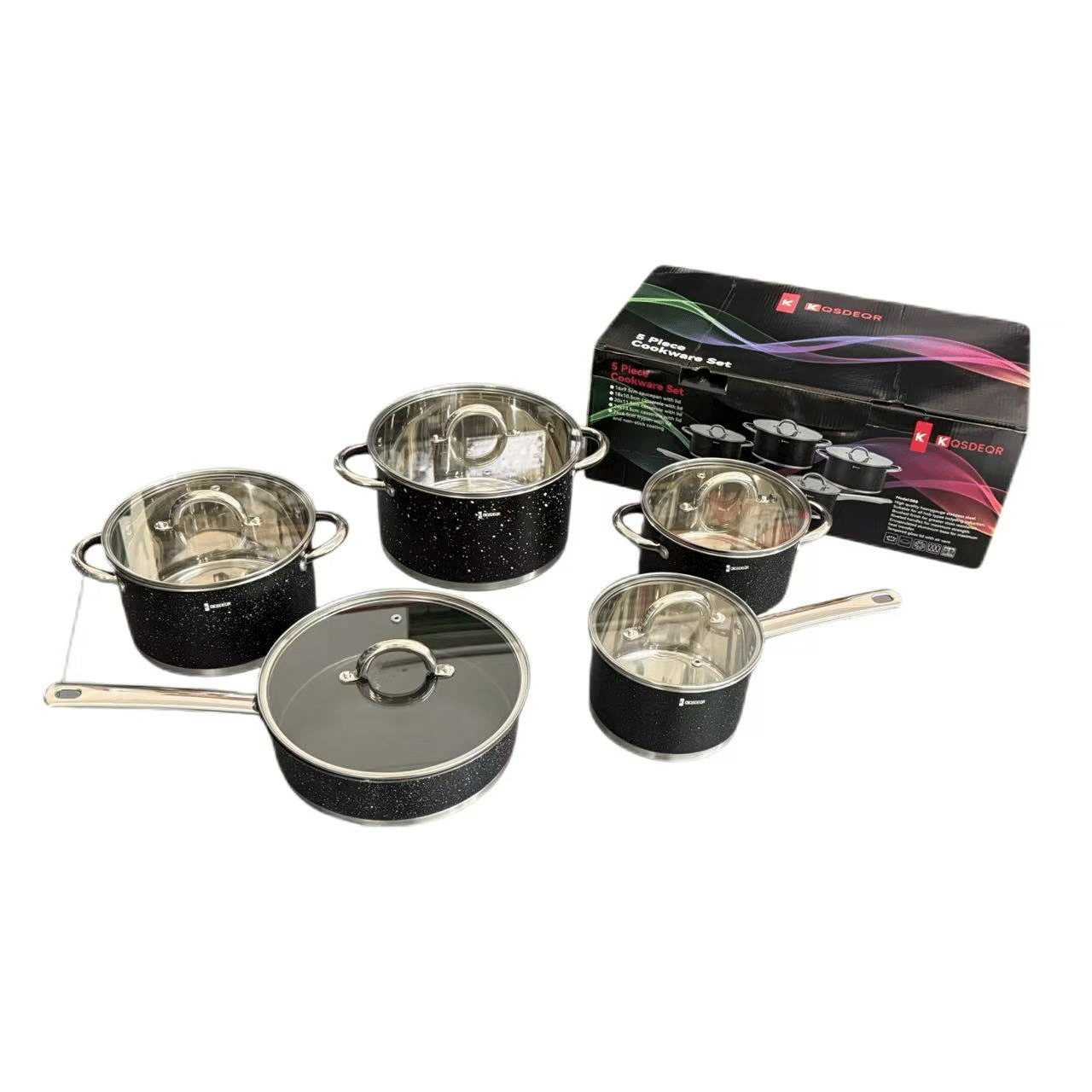 5-piece stainless steel pot set (Maifan stone color)
