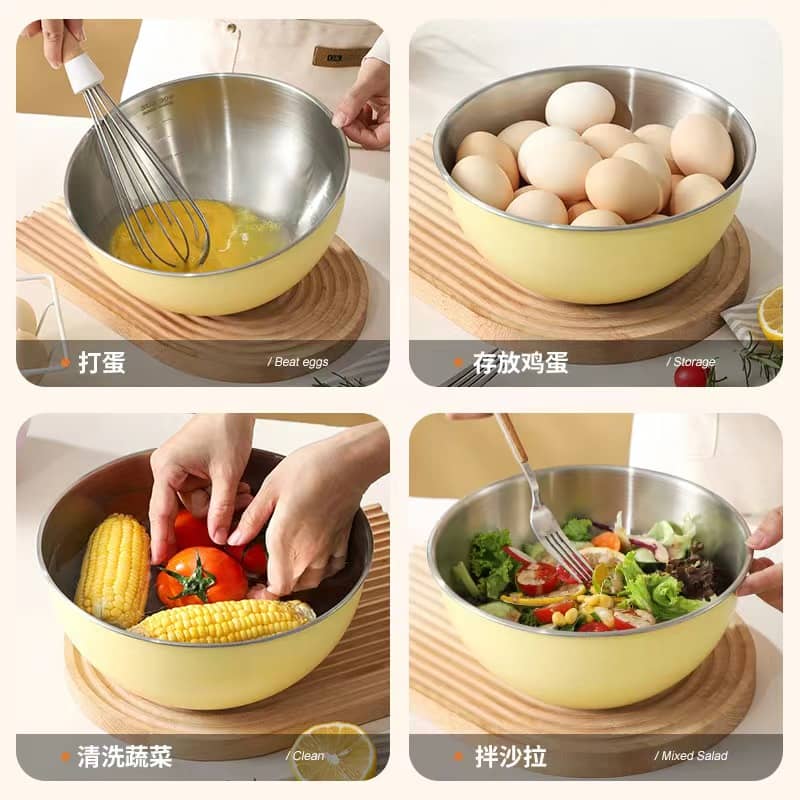 Korean-style Stainless Steel Salad Bowl