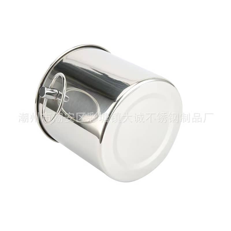 Single-wall stainless steel ice buckets