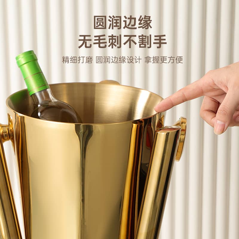 Stainless steel hexagonal champagne bucket