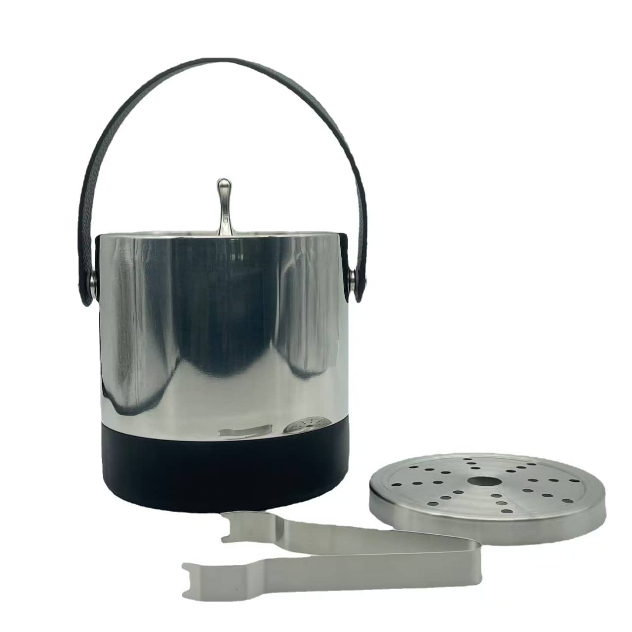 Double-wall stainless steel ice bucket