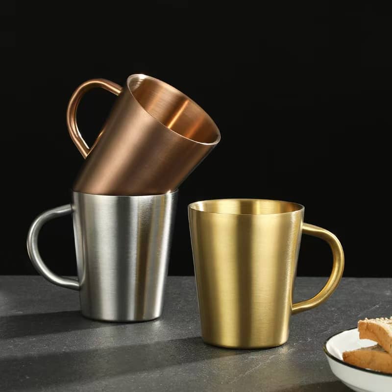 Double Wall Stainless Steel Cup with Handle