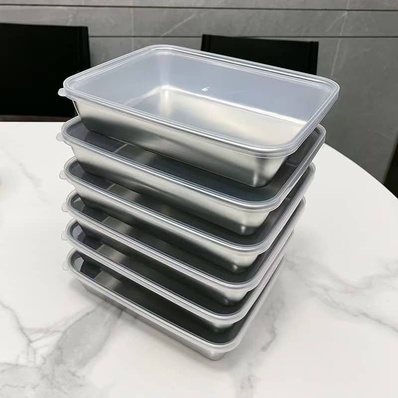 Stainless Steel Square Tray With Lid