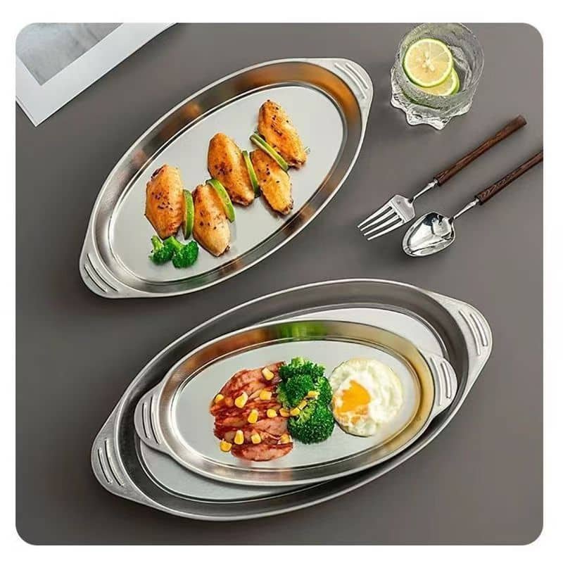 Stainless Steel Oval Fish Platter