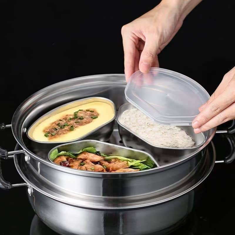 Fan-shaped Stainless Steel Food Storage Container