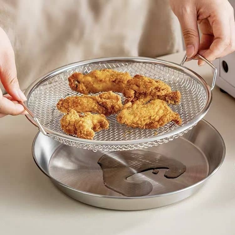 Oil Draining Tray Set for Fried Food