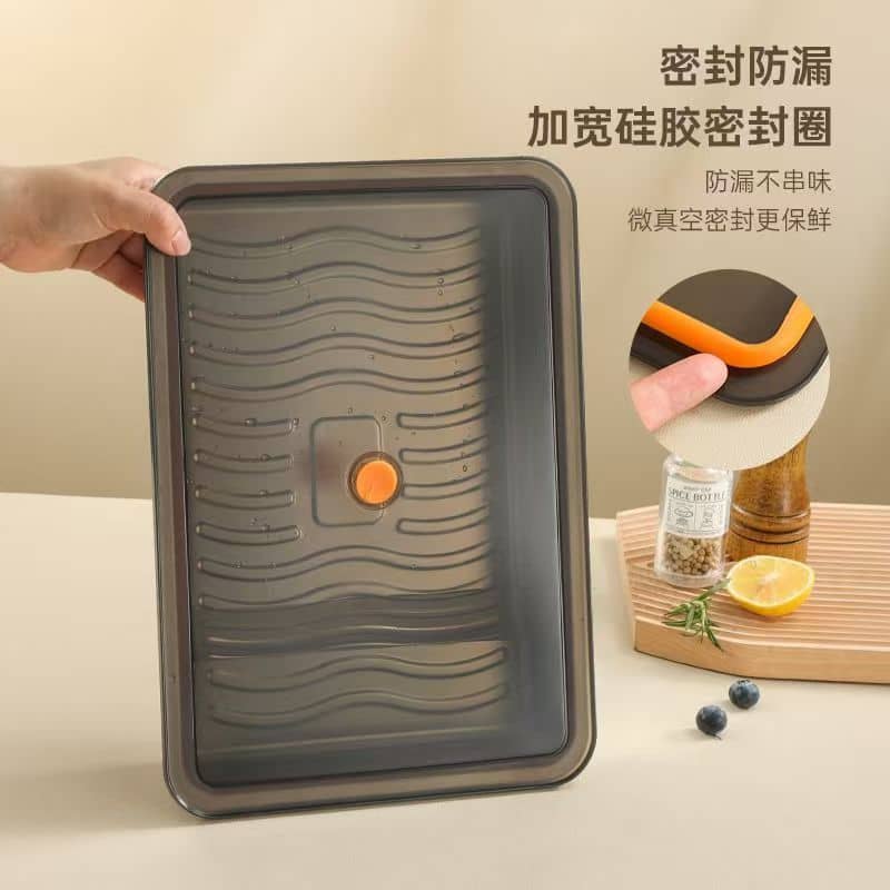 Airtight Stainless Steel Square Tray With Lid