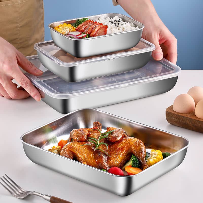 Stainless Steel Towel Tray With Lid