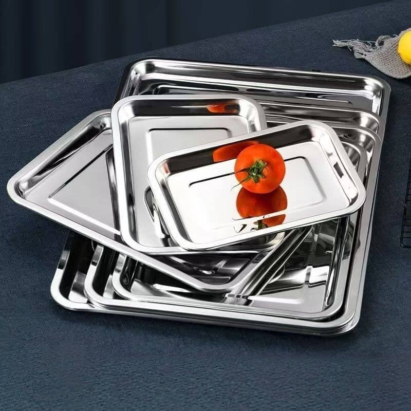 Square stainless steel trays